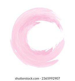 Watercolor Frame Brush Vector with Circle or Circular Shape and Abstract Style