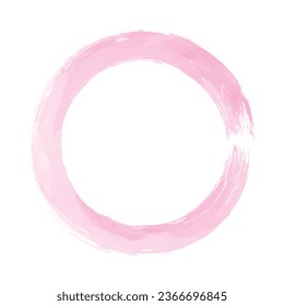 Watercolor Frame Brush Vector with Circle or Circular Shape and Abstract Style