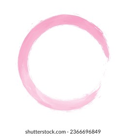 Vector de pincel de marco de color de agua con forma circular o circular y estilo abstracto