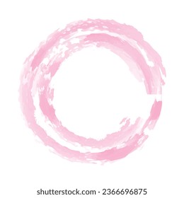 Watercolor Frame Brush Vector with Circle or Circular Shape and Abstract Style