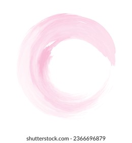 Watercolor Frame Brush Vector with Circle or Circular Shape and Abstract Style
