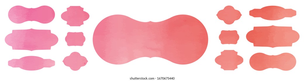  Watercolor frame design, pale shade frame, color mixture
