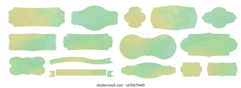  Watercolor frame design, pale shade frame, color mixture