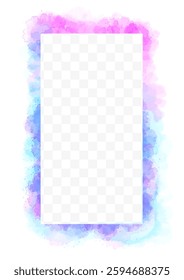 Watercolor frame dreamy design vector