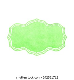 Watercolor frame on the white background, aquarelle. Vector illustration. Hand-drawn decorative element useful for invitations, scrapbooking, design.
