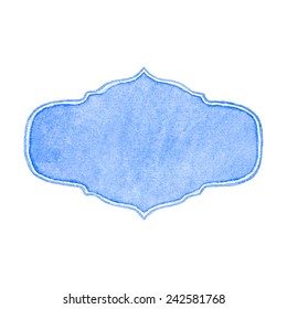 Watercolor frame on the white background, aquarelle. Vector illustration. Hand-drawn decorative element useful for invitations, scrapbooking, design.