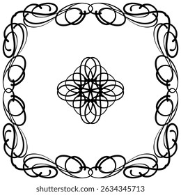 Watercolor frame ornament element background 