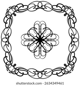 Watercolor frame ornament element background 