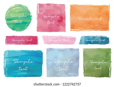 Watercolor frame set