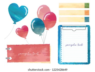 Watercolor frame set
