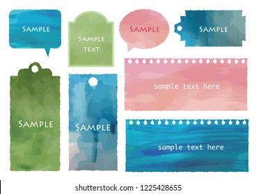 Watercolor frame set