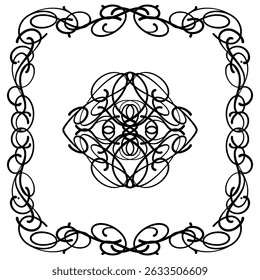 Watercolor frame set ornament element background vintage decorative