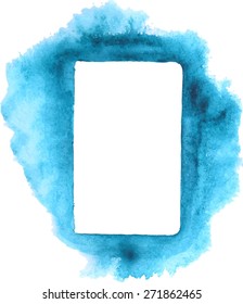 Watercolor frame, vector. 