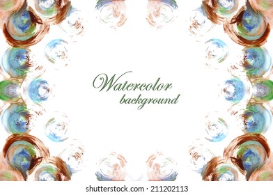 Watercolor frame. Vector eps 10.