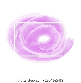 Watercolor frame in violet color
