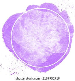 
Watercolor frame with white frame and paint splashes