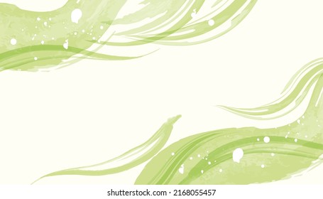 Watercolor fresh green green image background Stock Vector