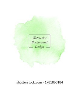 Watercolor fresh green paint background - Vector. Perfect art abstract design for logo, sale banner or postcard.