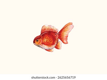 Watercolor freshwater carp vector illustration