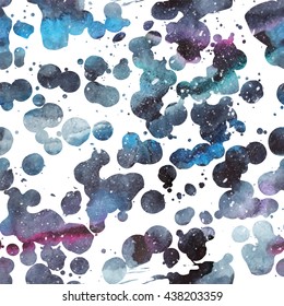Watercolor galaxy background. Watercolor galaxy illustration. Vector trendy modern illustration.