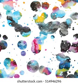 Watercolor galaxy background. Watercolor galaxy illustration. Vector trendy modern illustration.