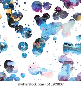 Watercolor galaxy background. Watercolor galaxy illustration. Vector trendy modern illustration.