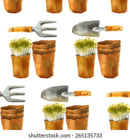 Aquarellgartenmuster