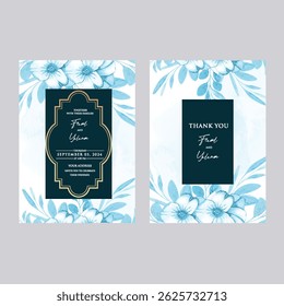 Watercolor garden-themed invitation with soft greenery and warm tones.