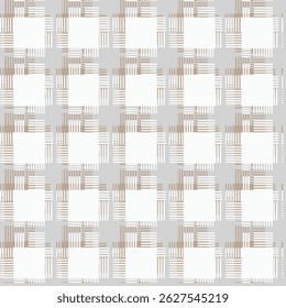 watercolor geometric lines seamless pattern. neutral earth tones vector texture with thin diagonal stripes, rectangle, squares lines, chevron, zigzag. abstract graphic background. luxury linear beige 