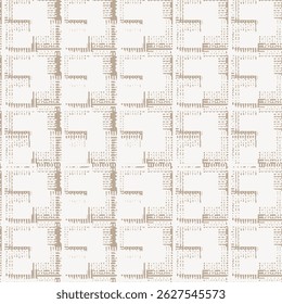 motif harmonieux de lignes géométriques à l'aquarelle. Image vectorielle de texture de tons de terre neutres avec de fines rayures diagonales, rectangle, lignes carrées, chevron, zigzag. arrière-plan graphique abstrait. beige linéaire de luxe 