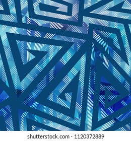 Watercolor geometric pattern (vector eps 10)