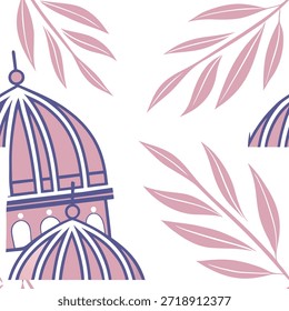 Padrão contínuo geométrico de aquarela com traçados de pincel macio e conceito de fundo branco como Formas geométricas de aquarela macia com traçados de pincel suaves criando um padrão suave e sem costura ideal para projetos artísticos no Photo Stock Concept e espaço vazio no lado esquerdo, sem texto —ar 7:2 —tile