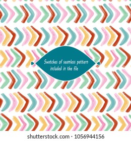 Watercolor Geometrical backgroun vector pattern. 