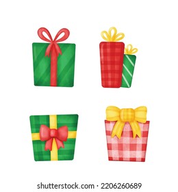 Watercolor gift boxes set .