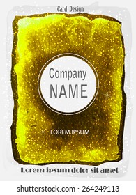 Watercolor glamour sparkle background. Vector Poster Template. Creative Abstract Background for Business Cards, Documents, Flyers and Placards.