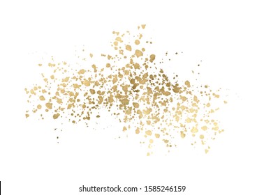 Watercolor gold Drop Splash Vector Hand drawn design