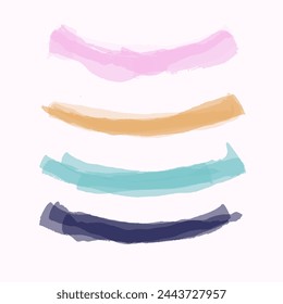 watercolor or gouache grunge paint brush stroke for your design, vector.