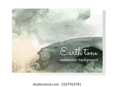 Fondo de degradado de color de agua. Impresión pintada a mano con tono de tierra y salpicadura de cepillo. Diseño elegante para bodas o invitaciones de bienvenida. Dibujo vectorial plano de dibujos animados aislado en fondo blanco