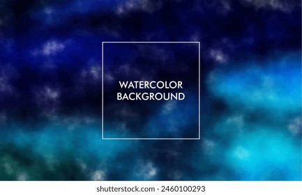 Watercolor Gradient mesh abstract blur texture background with dark, blue color