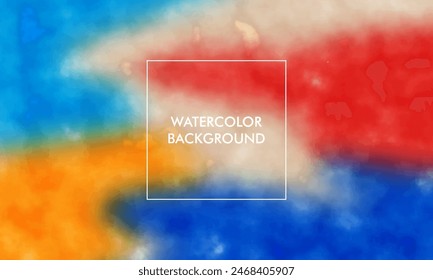 Fondo de la textura del desenfoque abstracto de la malla del degradado de la acuarela con el color azul naranja, blanco, naranja, rojo, pastel colorido