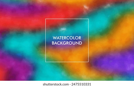 Fondo abstracto de la textura del desenfoque de la malla del degradado de la acuarela con púrpura, azul, tosca, amarillo, rojo, color pastel