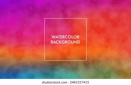 Watercolor Gradient mesh abstract blur texture background with purple, orange, tosca, pastel color