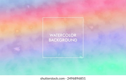 Watercolor Gradient mesh abstract blur texture background wtih purple, red, orange, pink, yellow, blue, tosca, pastel color