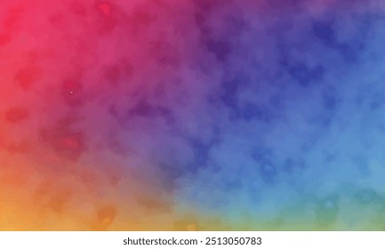 Watercolor Gradient mesh abstract blur texture background with paste, red, pink, yellow, blue color