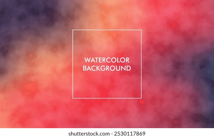Watercolor Gradient mesh abstract blur texture background with red, yellow, purple, pastel color
