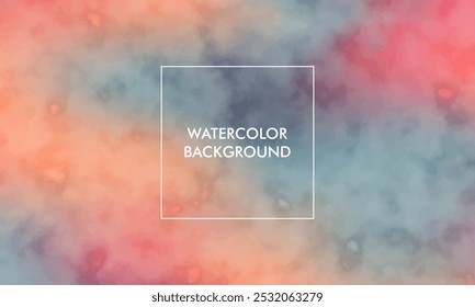 Aquarela Gradiente malha abstrata fundo de textura de desfoque com laranja, azul, vermelho, cor pastel