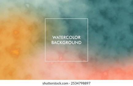 Watercolor Gradient mesh abstract blur texture background with yellow, pink, green, grey color