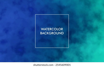 Watercolor Gradient mesh abstract blur texture background with blue, tosca, pastel color