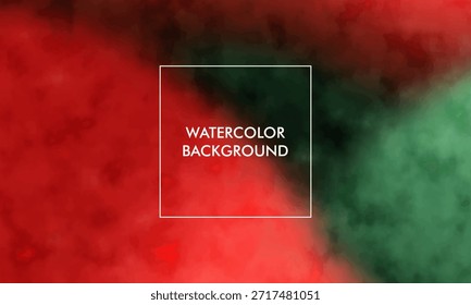 Fondo de desenfoque de malla de degradado de acuarela con color rojo y verde