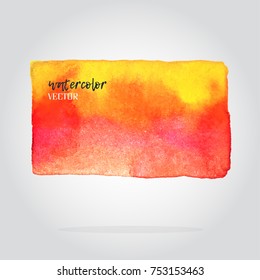 Watercolor Gradient Splash, abstract shape. Vector.